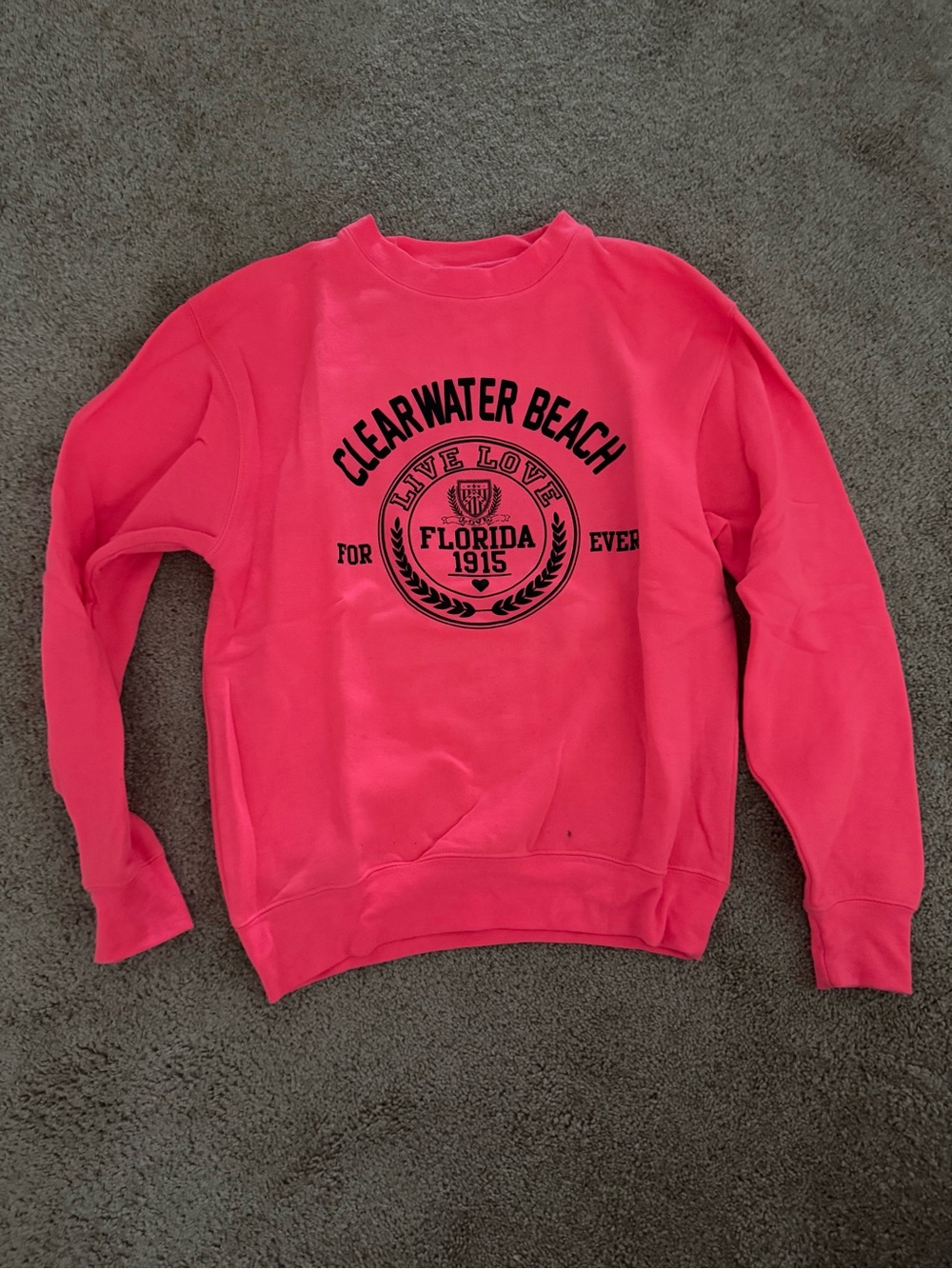 Clearwater Beach Graphic Sweatshirt - Bright Pink